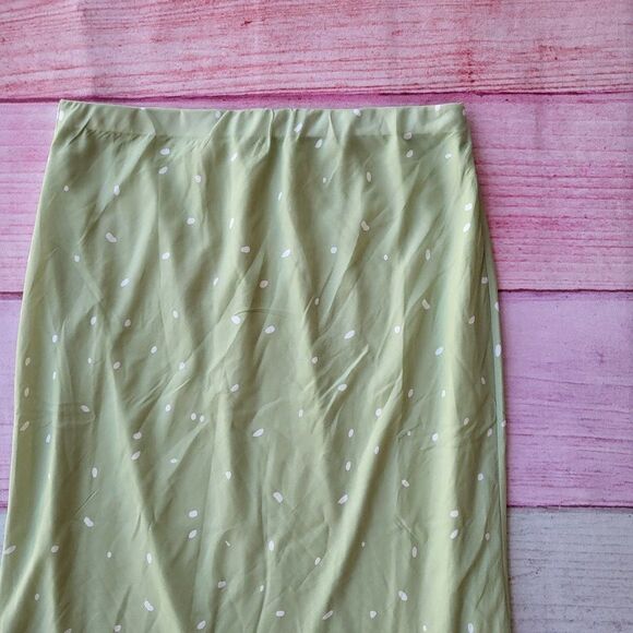 Princess Polly Pastel Green Daydreamer Polka Dot Midi Slip Skirt 10US‎ - Picture 3 of 6